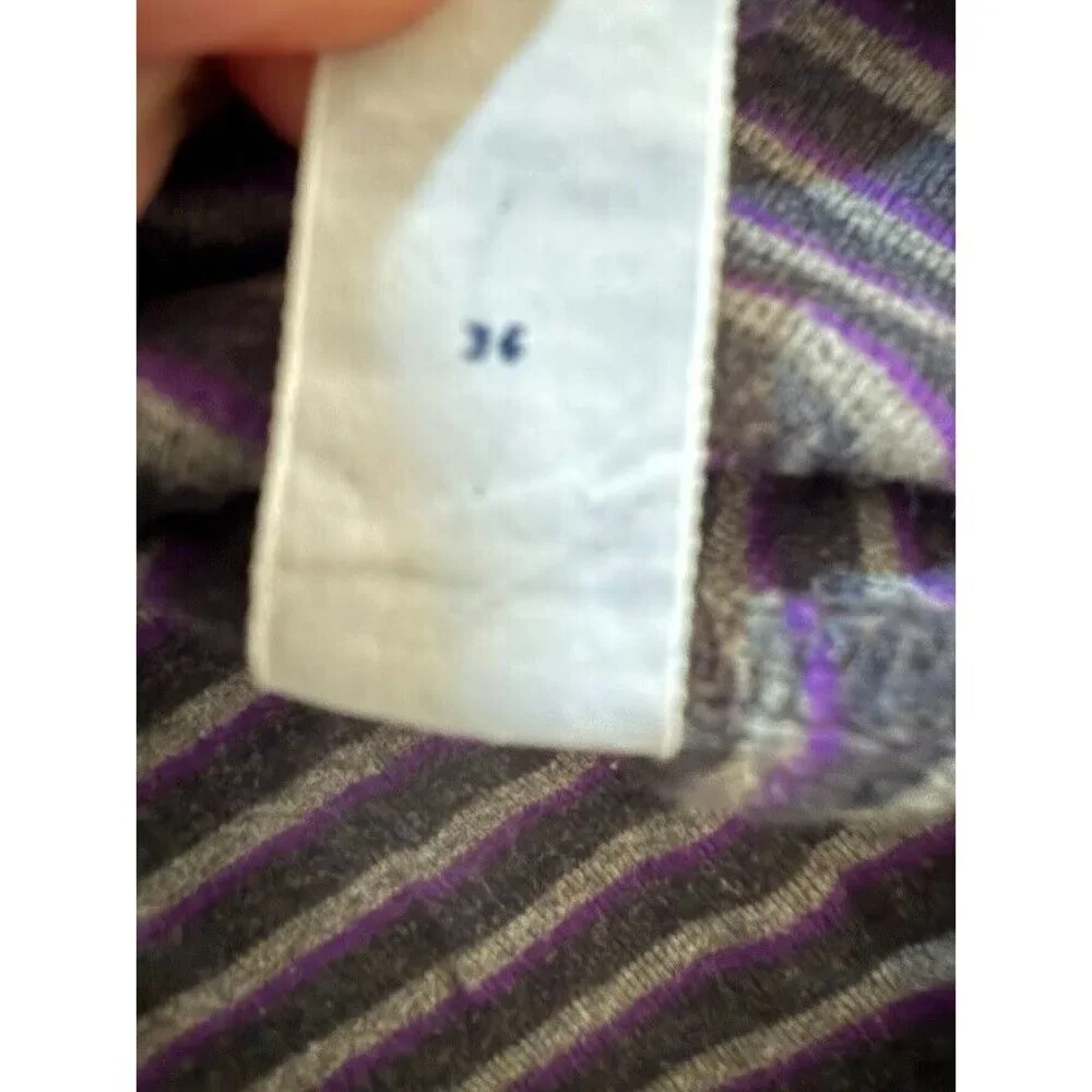 Vintage Ralph Lauren Polo Shirt Adult 2XL Purple Striped Long Sleeve Button Mens
